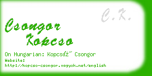 csongor kopcso business card